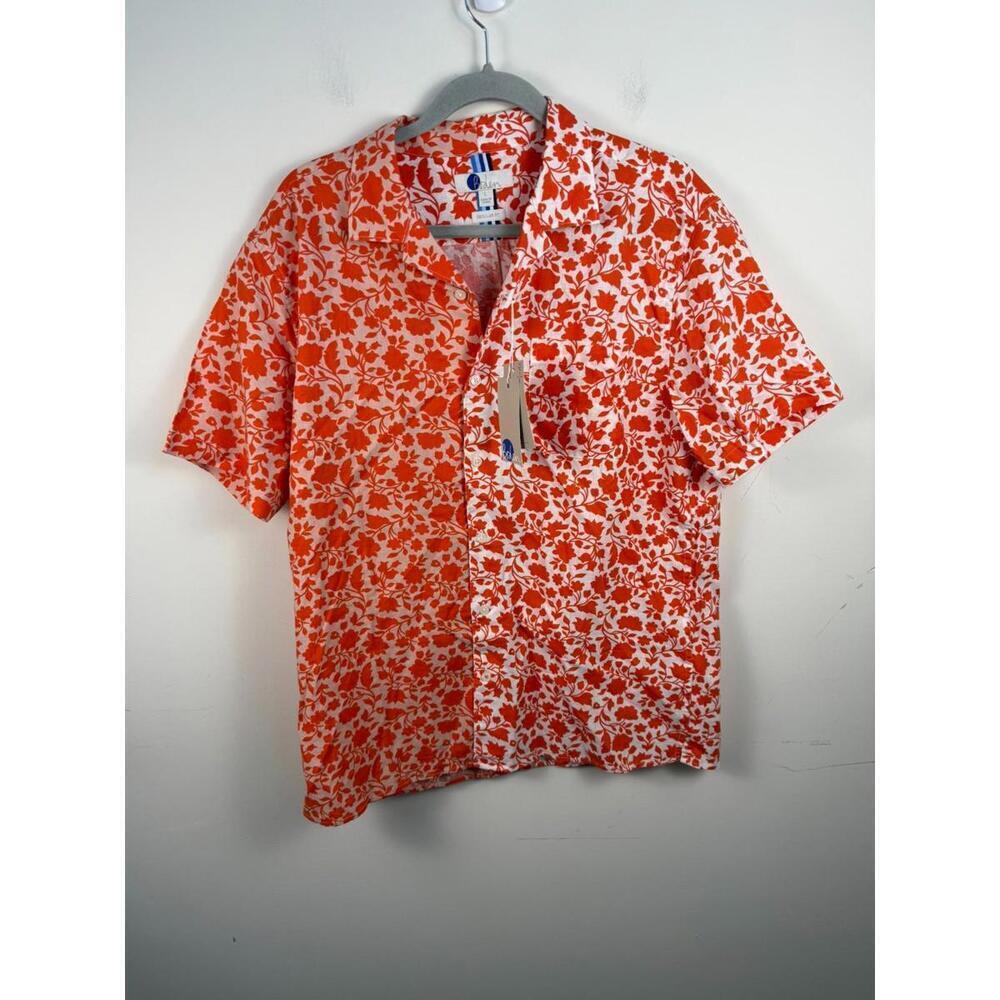 NWT Boden Revere Linen Cotton Shirt‎ Floral Print Vacation Large